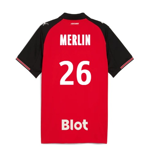 Stade Rennais Quentin Merlin #26 Domácí Dres 2025-26 Krátký Rukáv Stade Rennais Quentin Merlin #26 Domácí Dres 2025-26 Krátký Rukáv